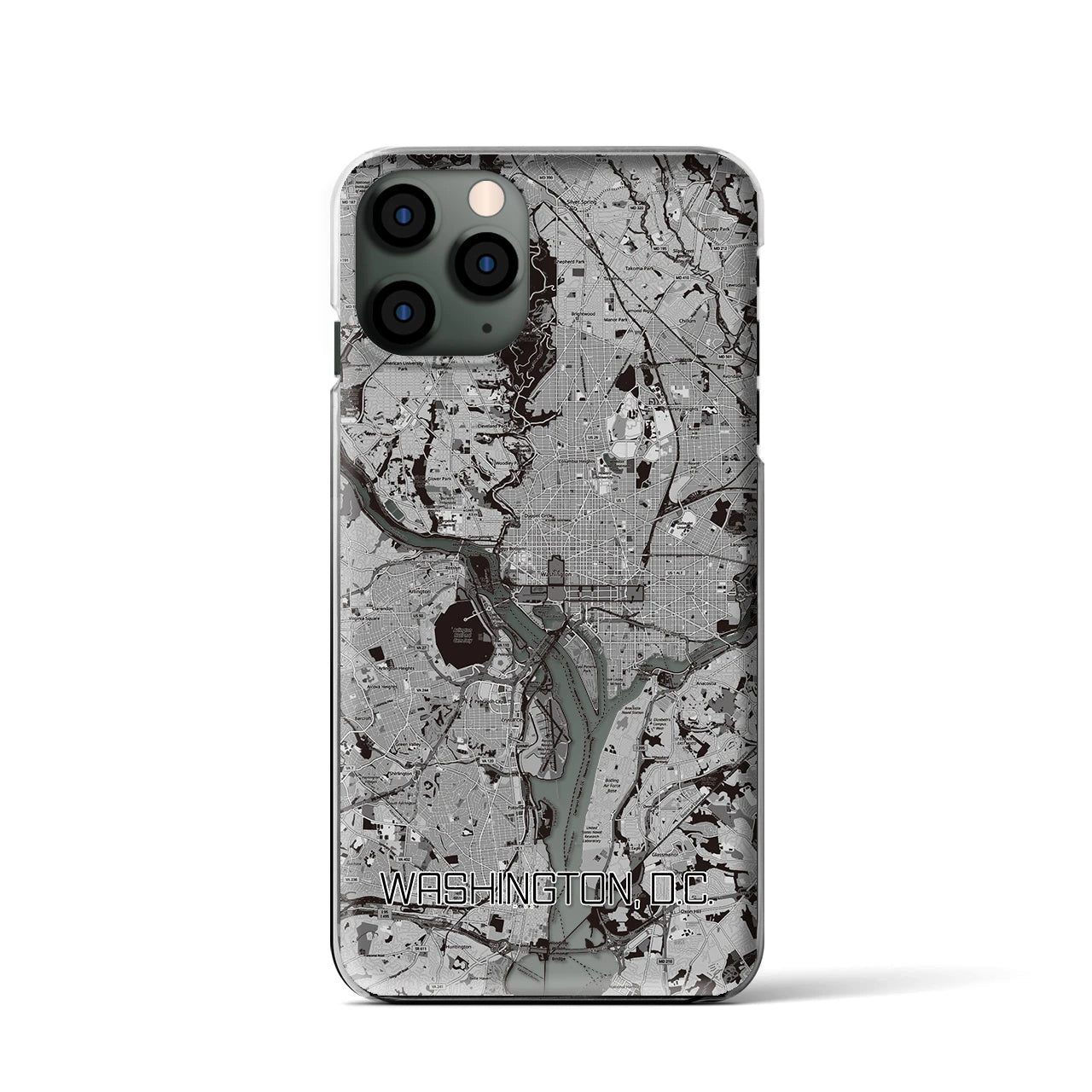 【ワシントンD.C.(アメリカ)】地図柄iPhoneケース(クリアタイプ)