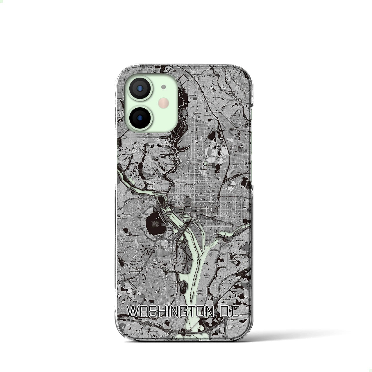 【ワシントンD.C.(アメリカ)】地図柄iPhoneケース(クリアタイプ)