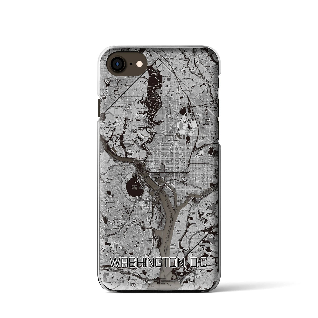 【ワシントンD.C.(アメリカ)】地図柄iPhoneケース(クリアタイプ)