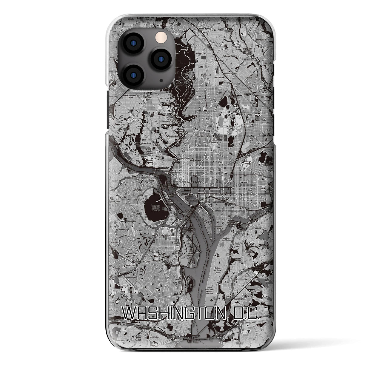 【ワシントンD.C.(アメリカ)】地図柄iPhoneケース(クリアタイプ)