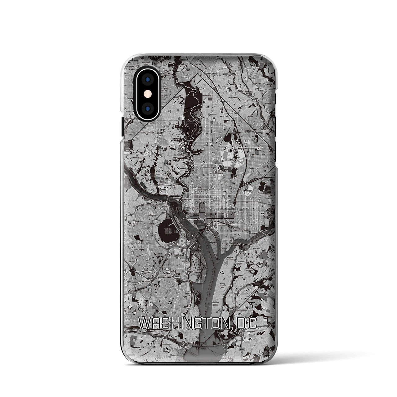 【ワシントンD.C.(アメリカ)】地図柄iPhoneケース(クリアタイプ)