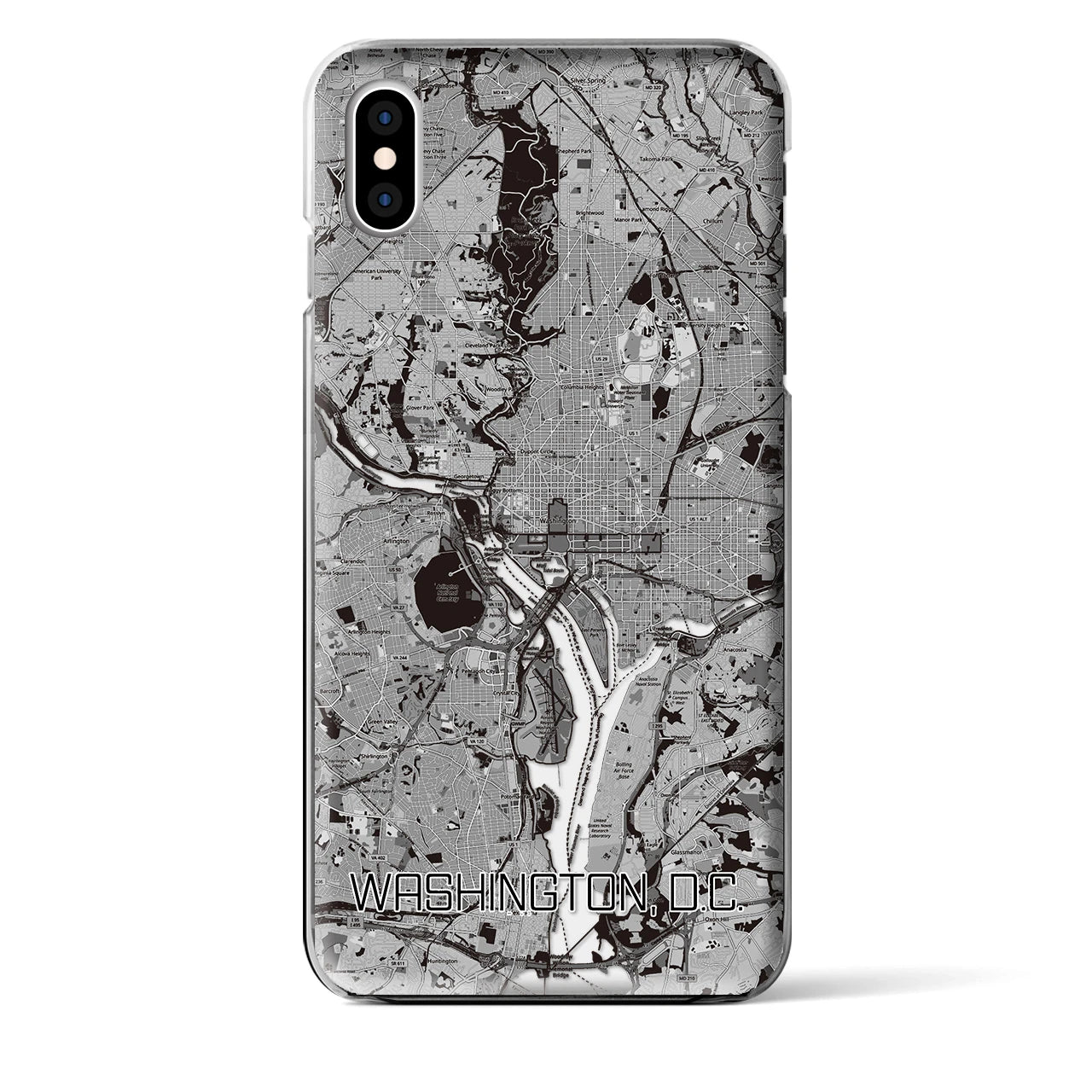 【ワシントンD.C.(アメリカ)】地図柄iPhoneケース(クリアタイプ)