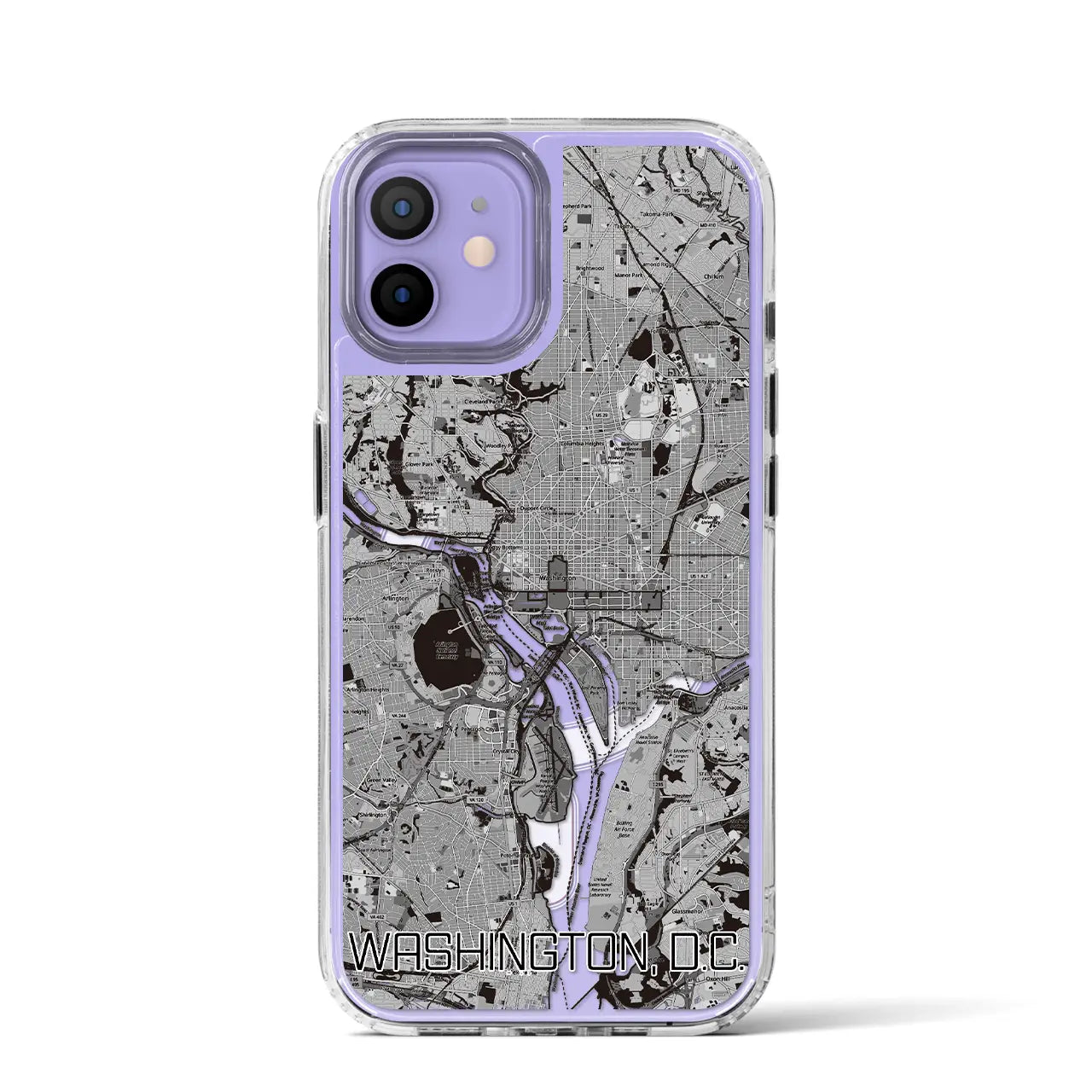 【ワシントンD.C.(アメリカ)】地図柄iPhoneケース(MagSafeタイプ)