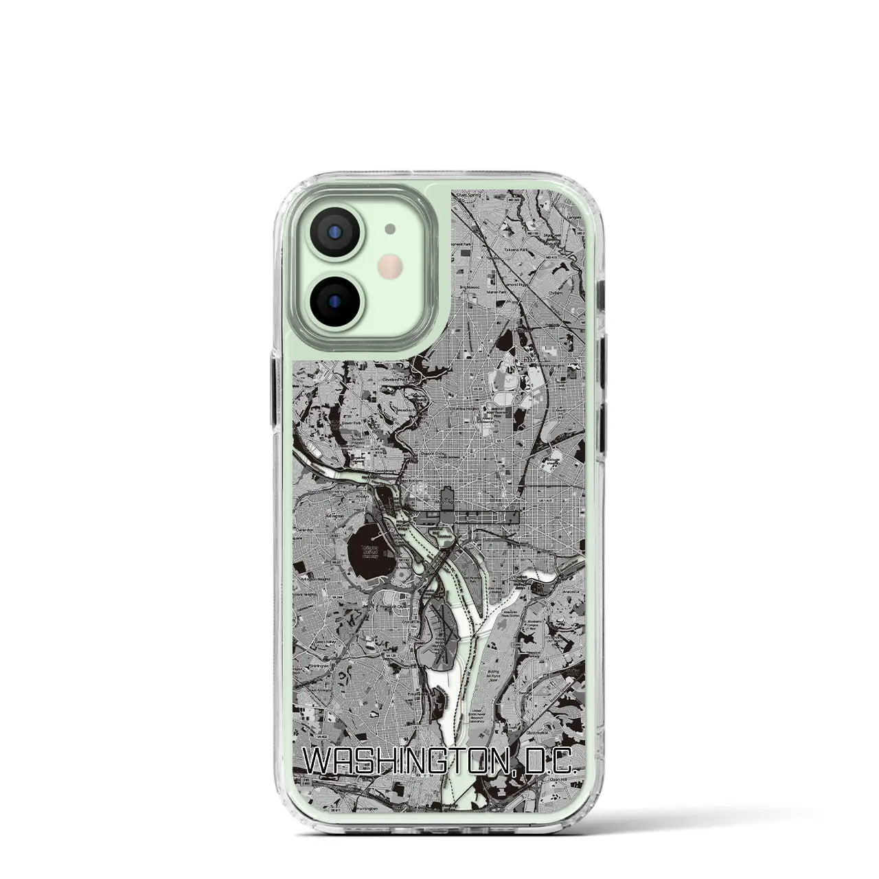 【ワシントンD.C.(アメリカ)】地図柄iPhoneケース(MagSafeタイプ)
