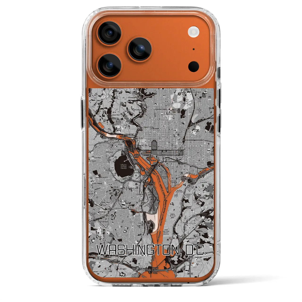 【ワシントンD.C.(アメリカ)】地図柄iPhoneケース(MagSafeタイプ)