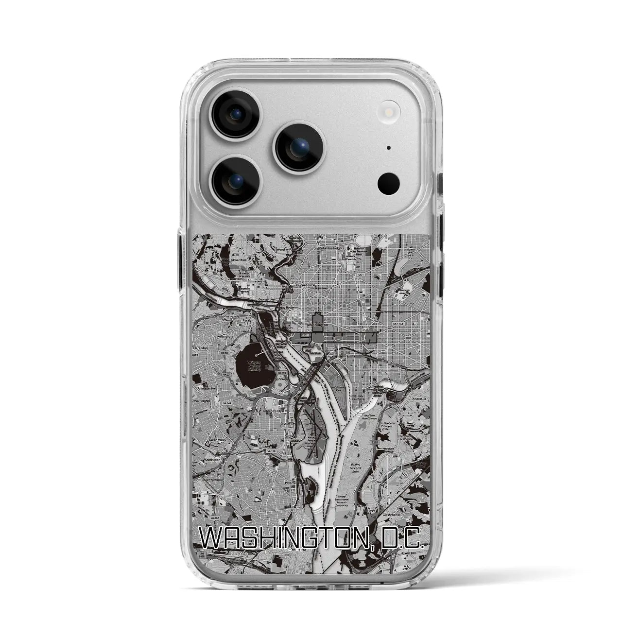 【ワシントンD.C.(アメリカ)】地図柄iPhoneケース(MagSafeタイプ)