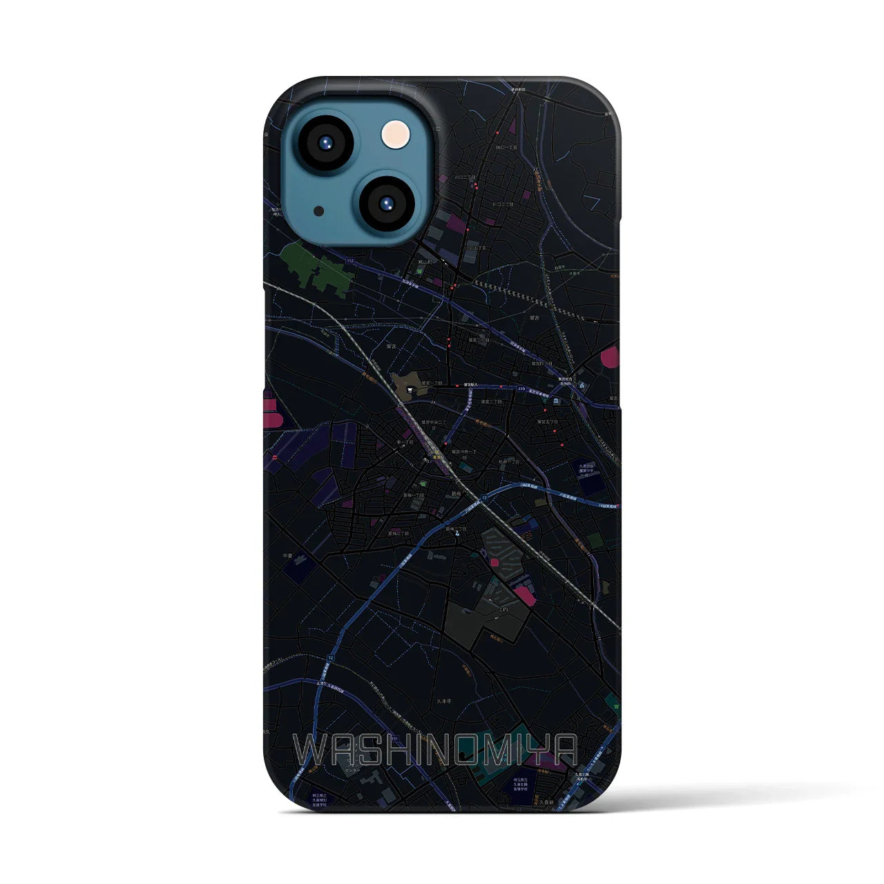 【鷲宮(埼玉県)】地図柄iPhoneケース(バックカバータイプ)