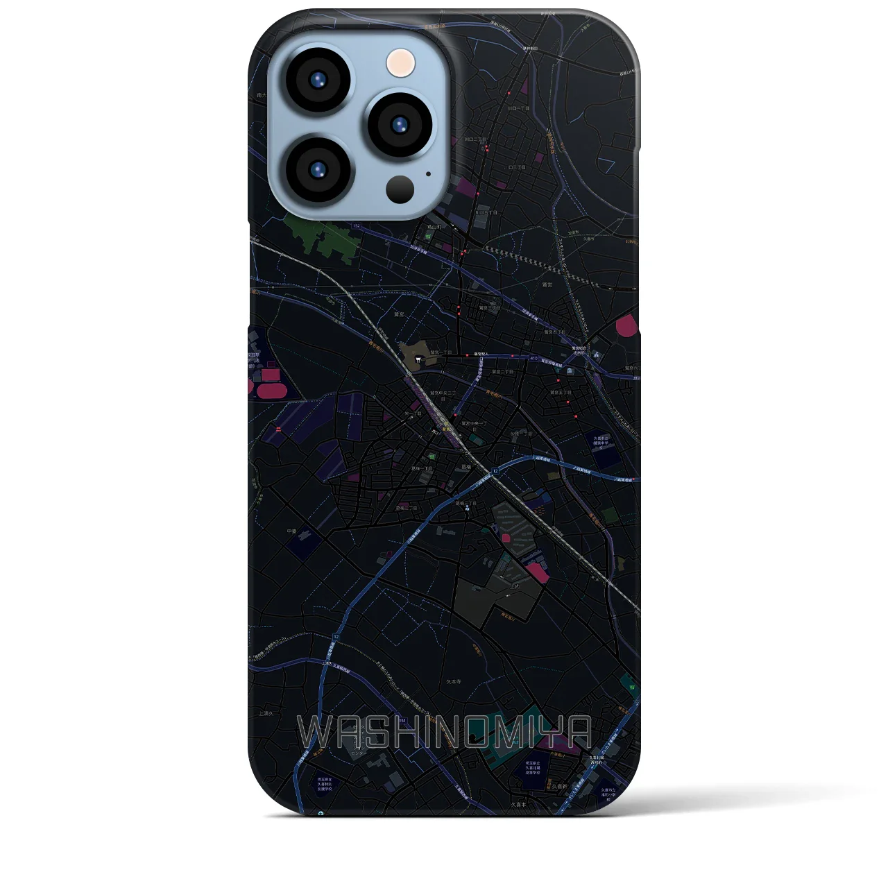 【鷲宮(埼玉県)】地図柄iPhoneケース(バックカバータイプ)