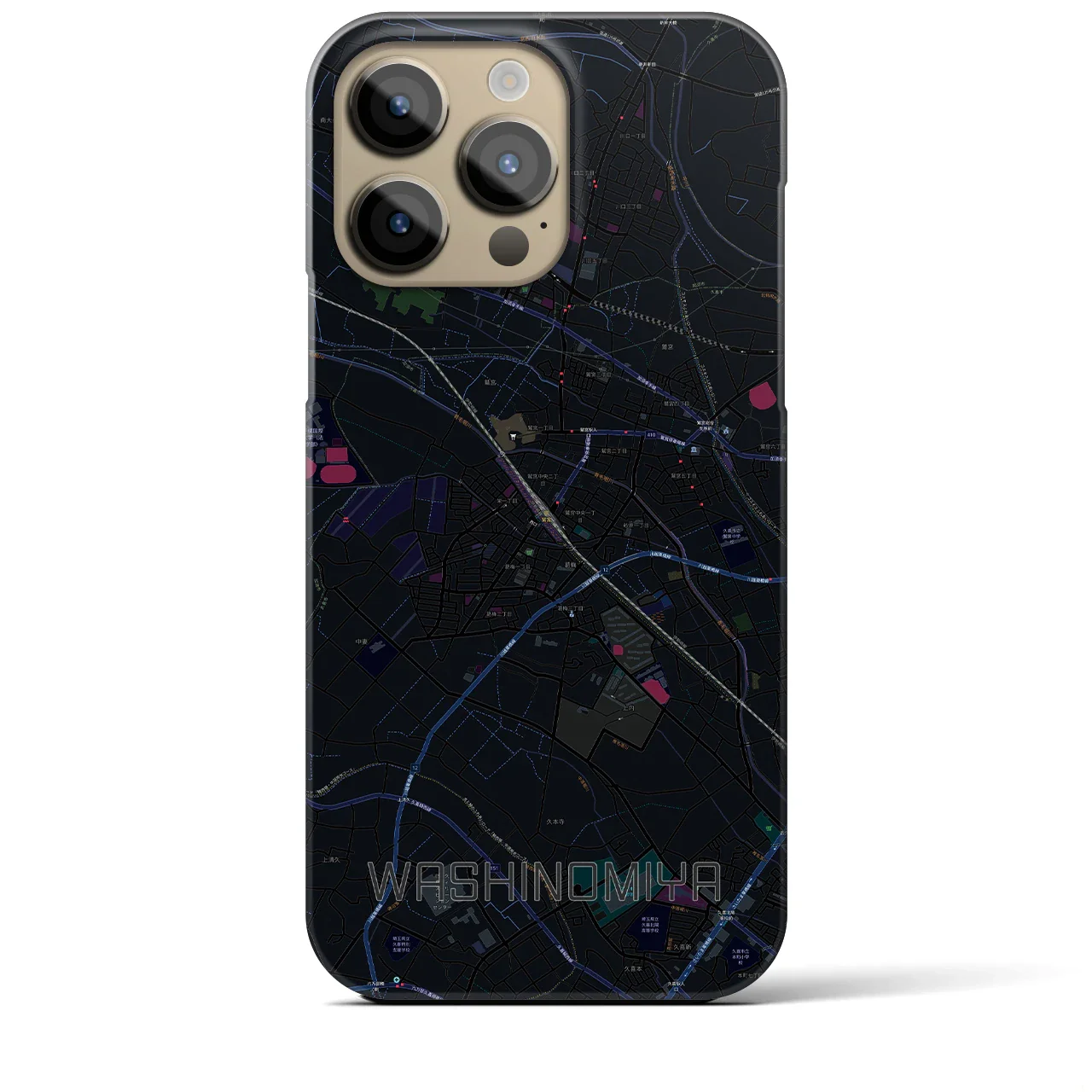 【鷲宮(埼玉県)】地図柄iPhoneケース(バックカバータイプ)