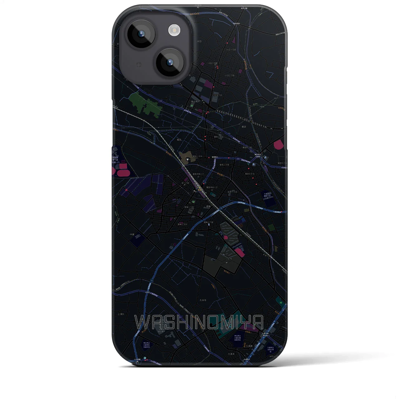 【鷲宮(埼玉県)】地図柄iPhoneケース(バックカバータイプ)