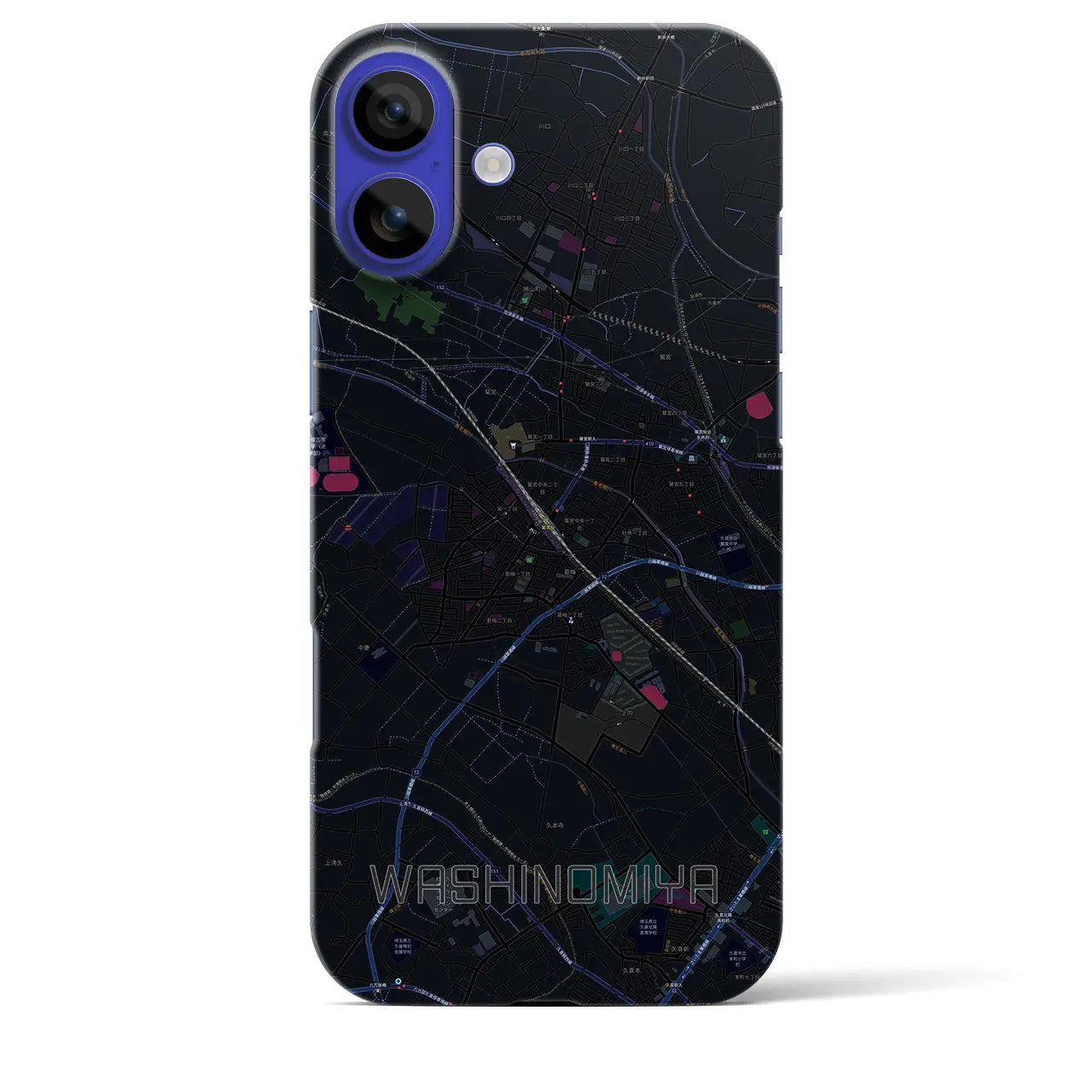 【鷲宮(埼玉県)】地図柄iPhoneケース(バックカバータイプ)