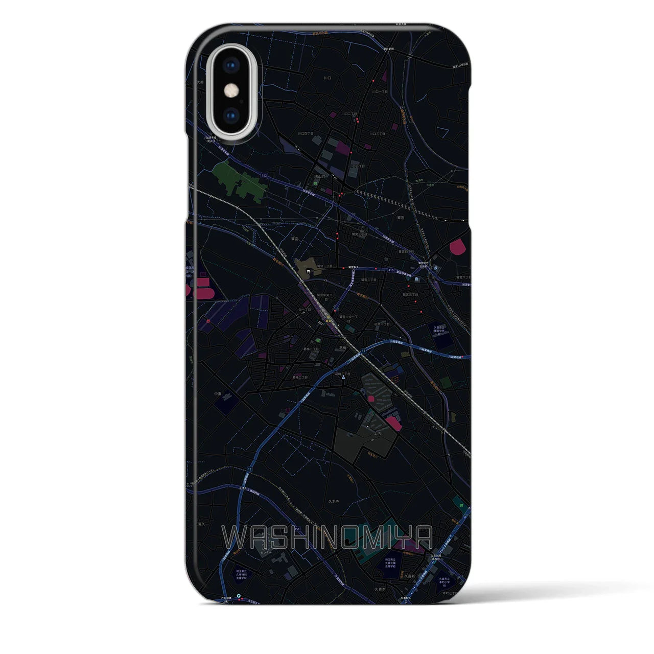 【鷲宮(埼玉県)】地図柄iPhoneケース(バックカバータイプ)