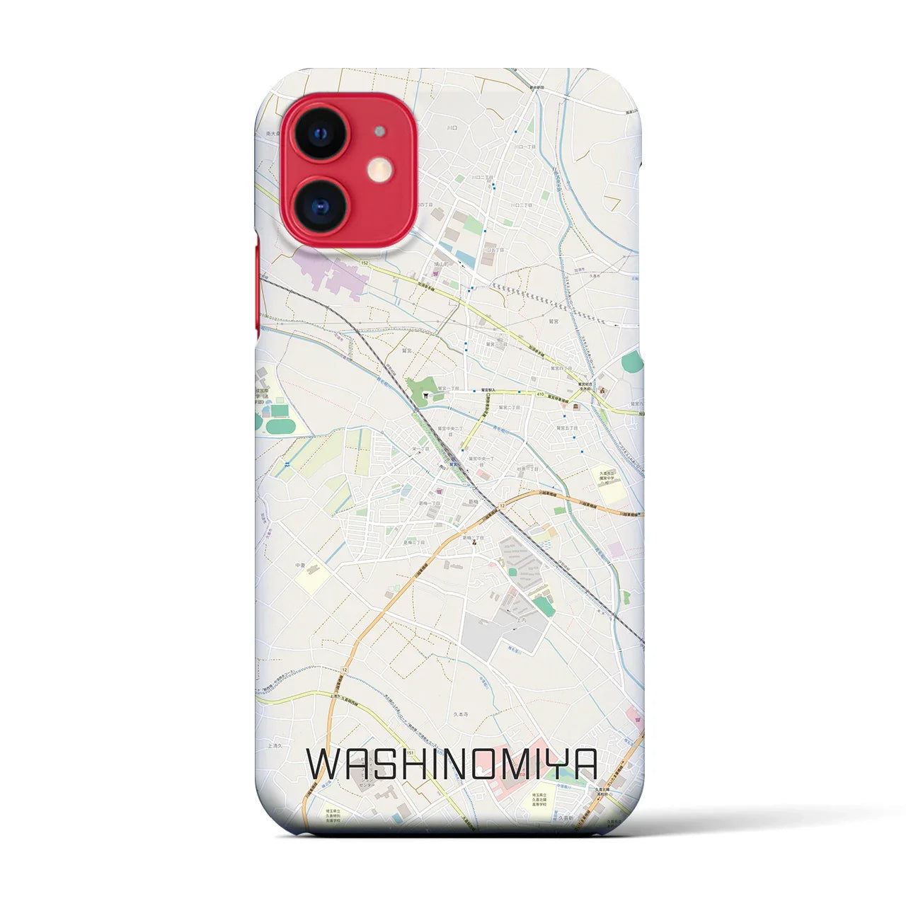 【鷲宮(埼玉県)】地図柄iPhoneケース(バックカバータイプ)