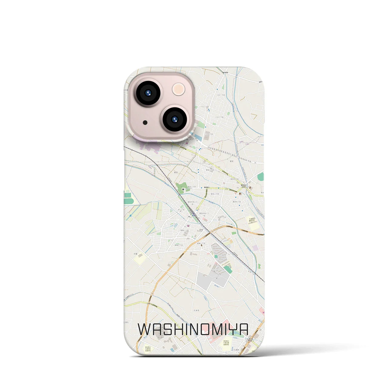 【鷲宮(埼玉県)】地図柄iPhoneケース(バックカバータイプ)