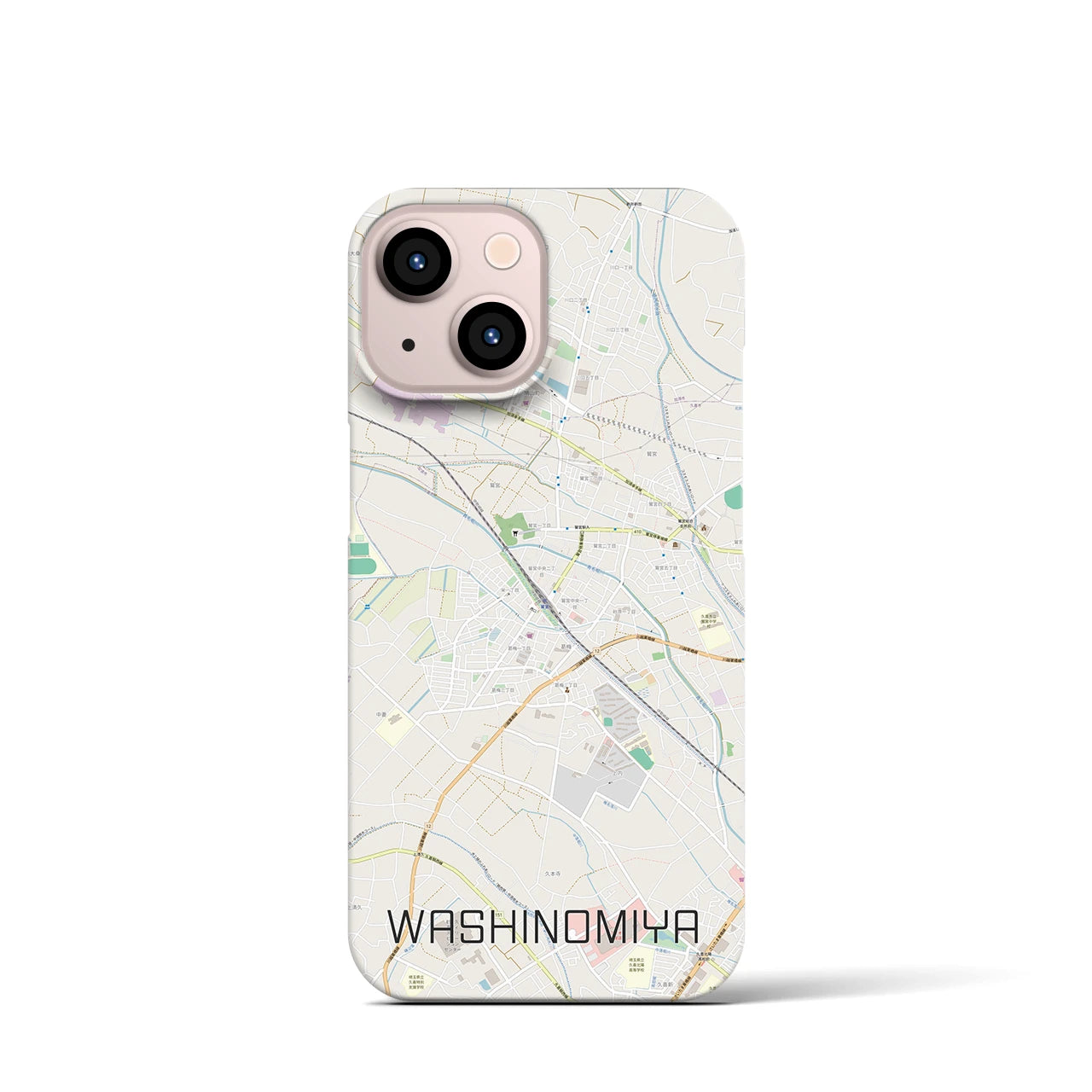 【鷲宮(埼玉県)】地図柄iPhoneケース(バックカバータイプ)