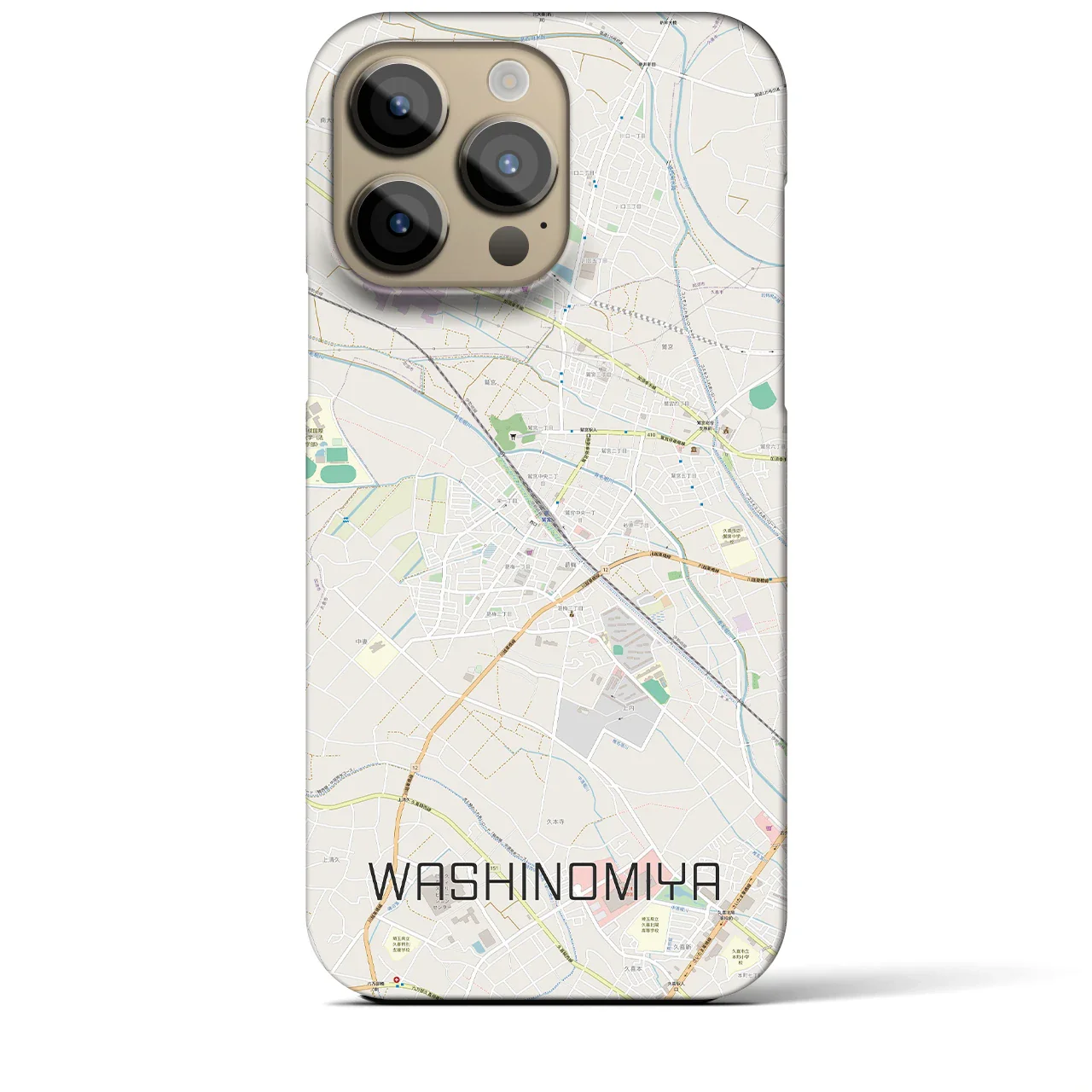 【鷲宮(埼玉県)】地図柄iPhoneケース(バックカバータイプ)