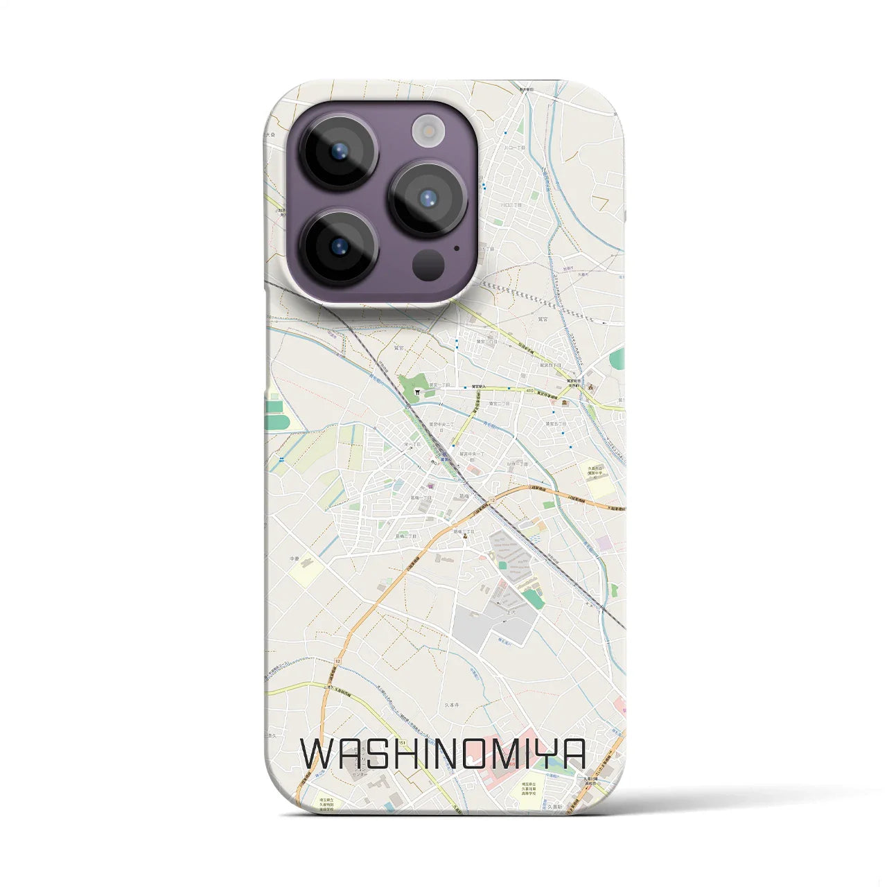 【鷲宮(埼玉県)】地図柄iPhoneケース(バックカバータイプ)