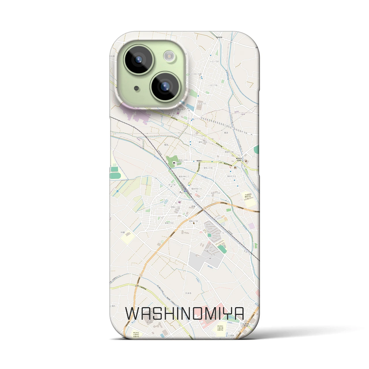 【鷲宮(埼玉県)】地図柄iPhoneケース(バックカバータイプ)