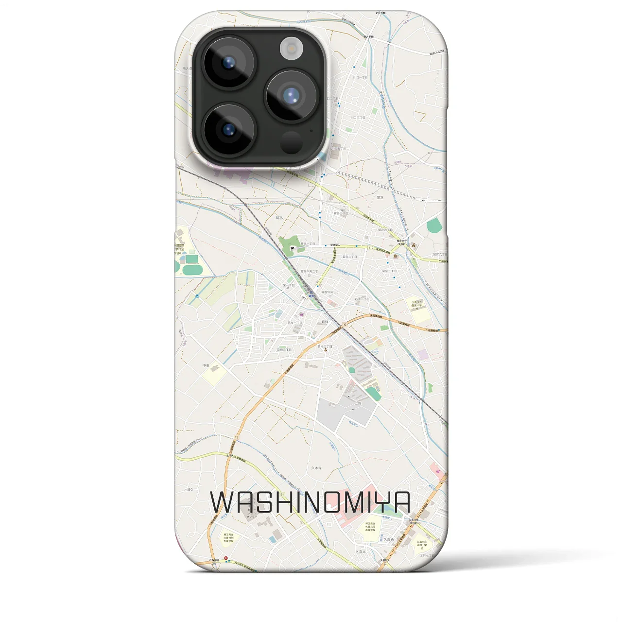【鷲宮(埼玉県)】地図柄iPhoneケース(バックカバータイプ)
