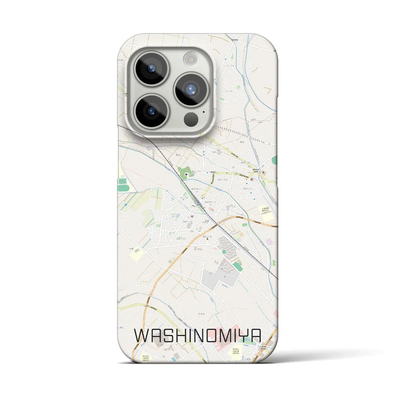 【鷲宮(埼玉県)】地図柄iPhoneケース(バックカバータイプ)