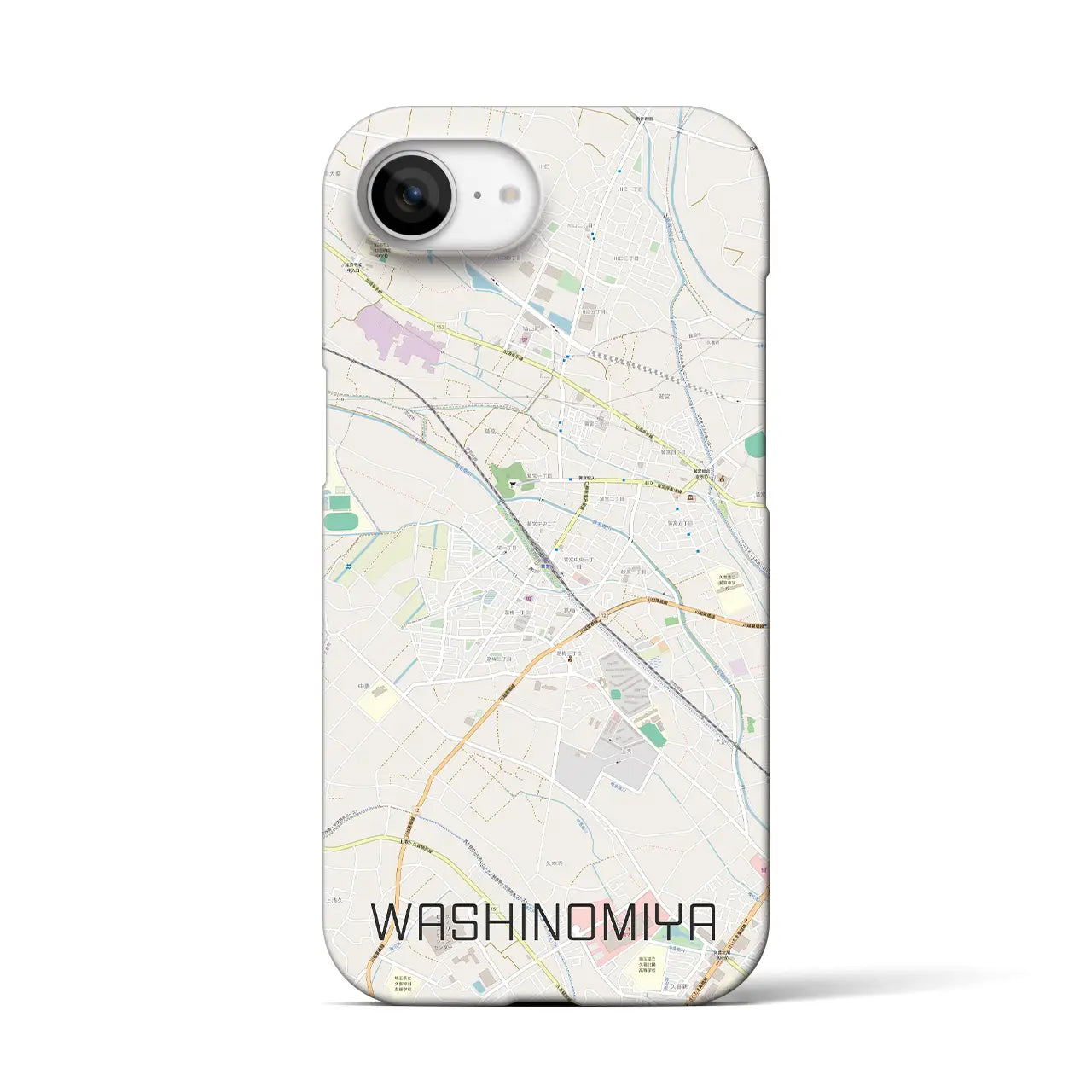 【鷲宮(埼玉県)】地図柄iPhoneケース(バックカバータイプ)