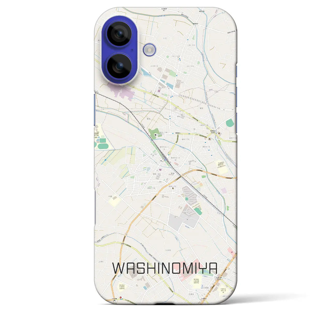 【鷲宮(埼玉県)】地図柄iPhoneケース(バックカバータイプ)ナチュラル・iPhone 16 Pro Max 用