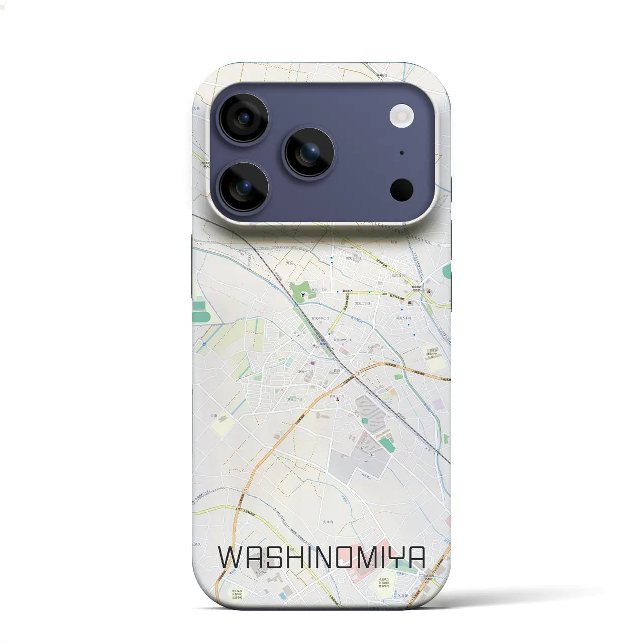 【鷲宮(埼玉県)】地図柄iPhoneケース(バックカバータイプ)ナチュラル・iPhone 17 Pro Max 用