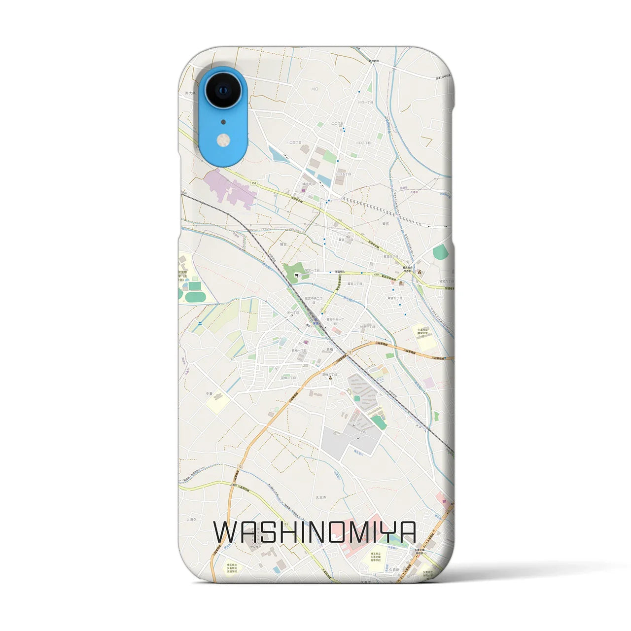 【鷲宮(埼玉県)】地図柄iPhoneケース(バックカバータイプ)