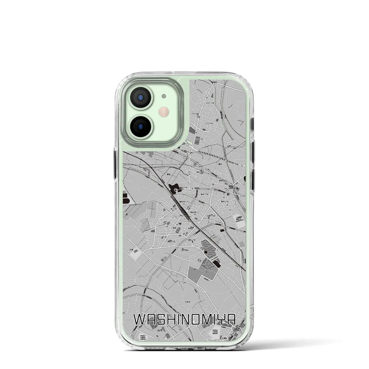 【鷲宮(埼玉県)】地図柄iPhoneケース(MagSafeタイプ)