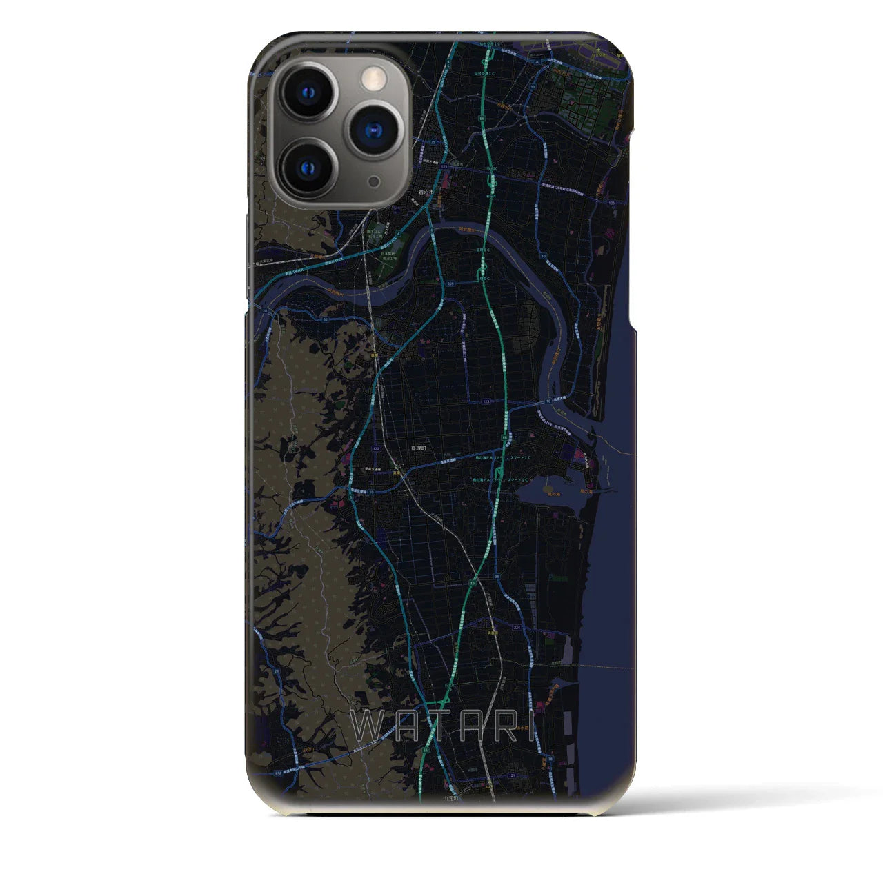 【亘理(宮城県)】地図柄iPhoneケース(バックカバータイプ)