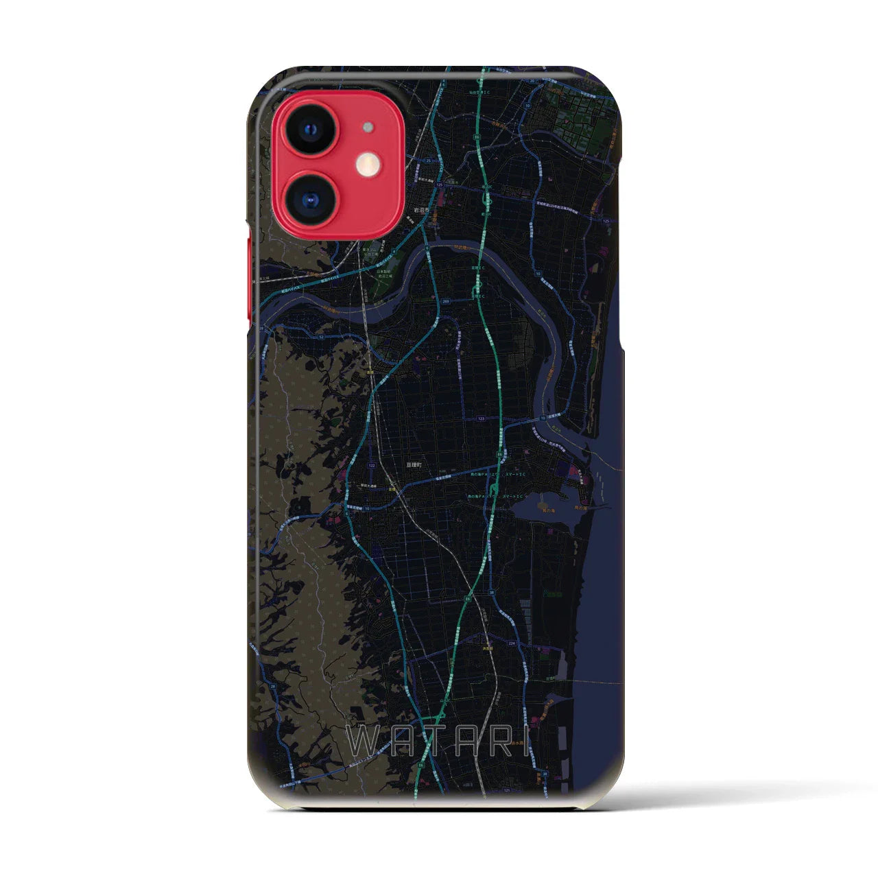 【亘理(宮城県)】地図柄iPhoneケース(バックカバータイプ)