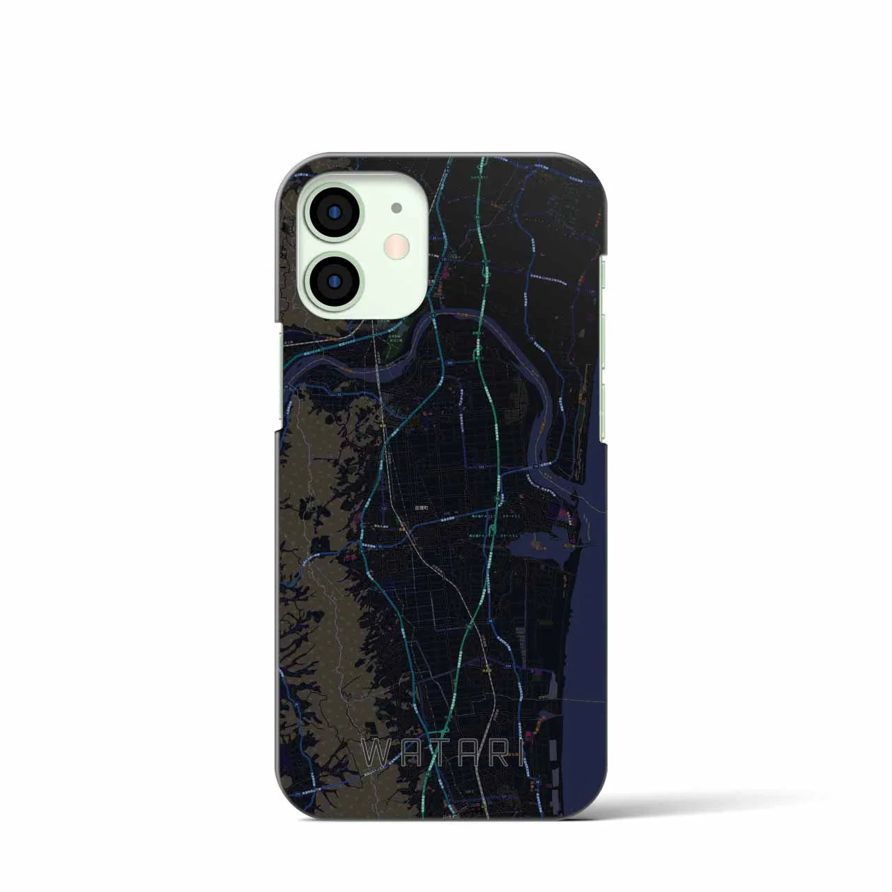 【亘理(宮城県)】地図柄iPhoneケース(バックカバータイプ)