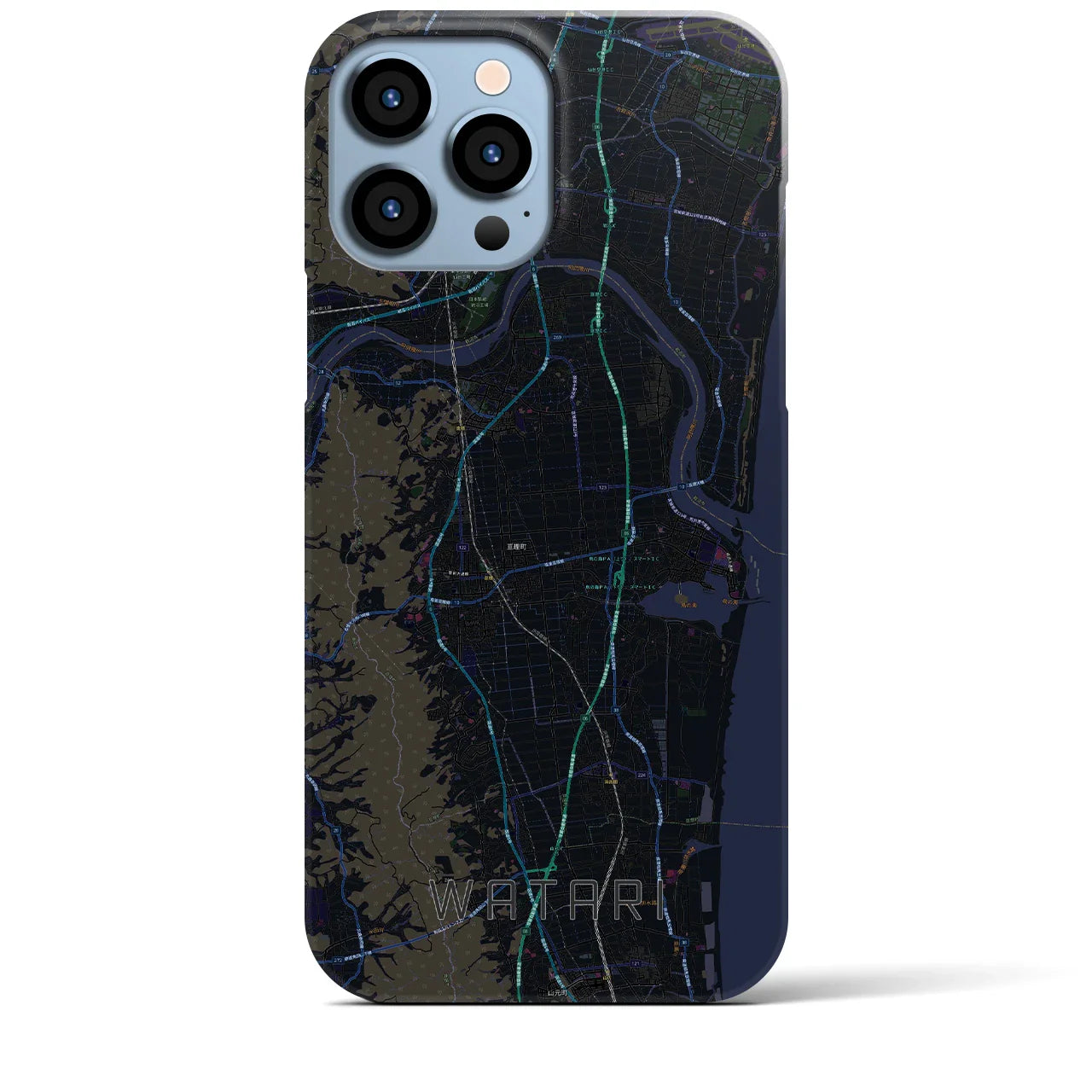 【亘理(宮城県)】地図柄iPhoneケース(バックカバータイプ)