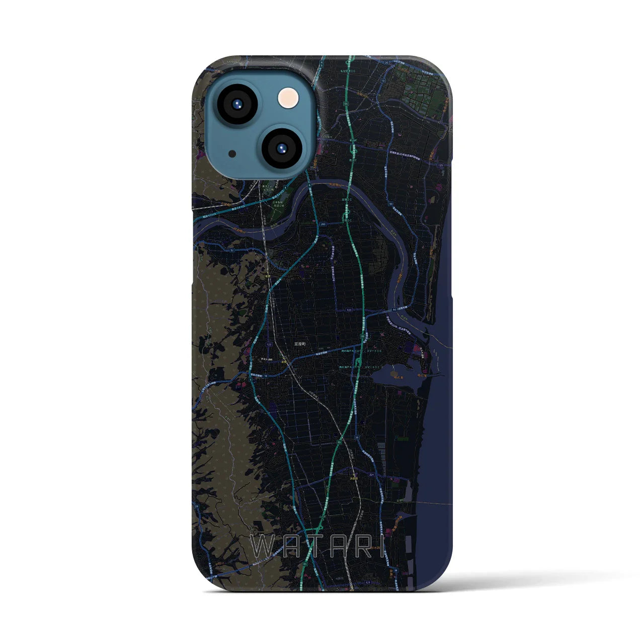 【亘理(宮城県)】地図柄iPhoneケース(バックカバータイプ)