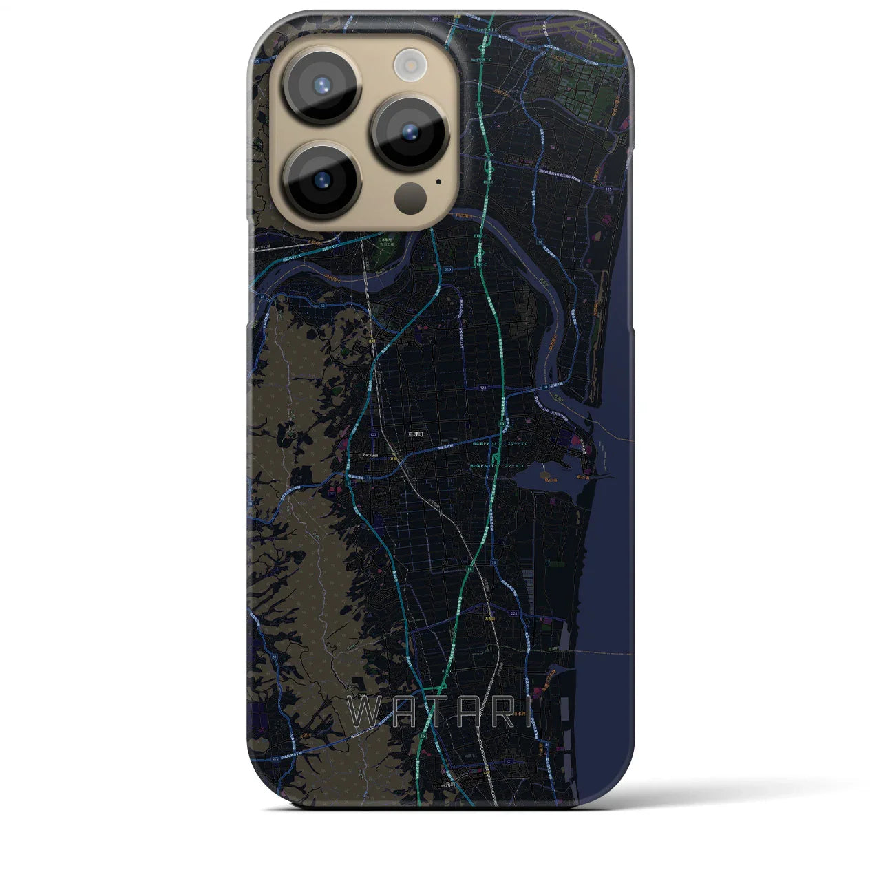 【亘理(宮城県)】地図柄iPhoneケース(バックカバータイプ)