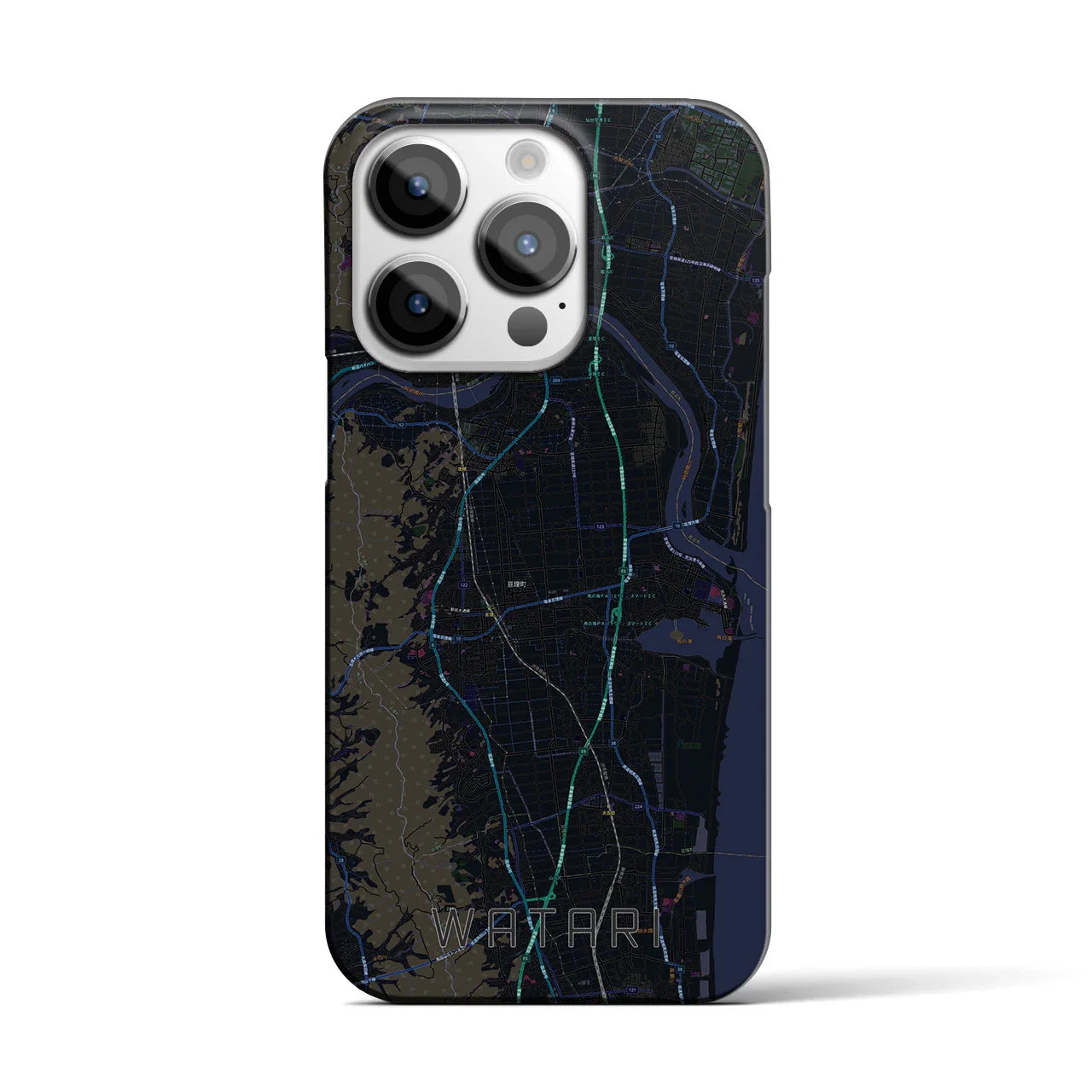 【亘理(宮城県)】地図柄iPhoneケース(バックカバータイプ)