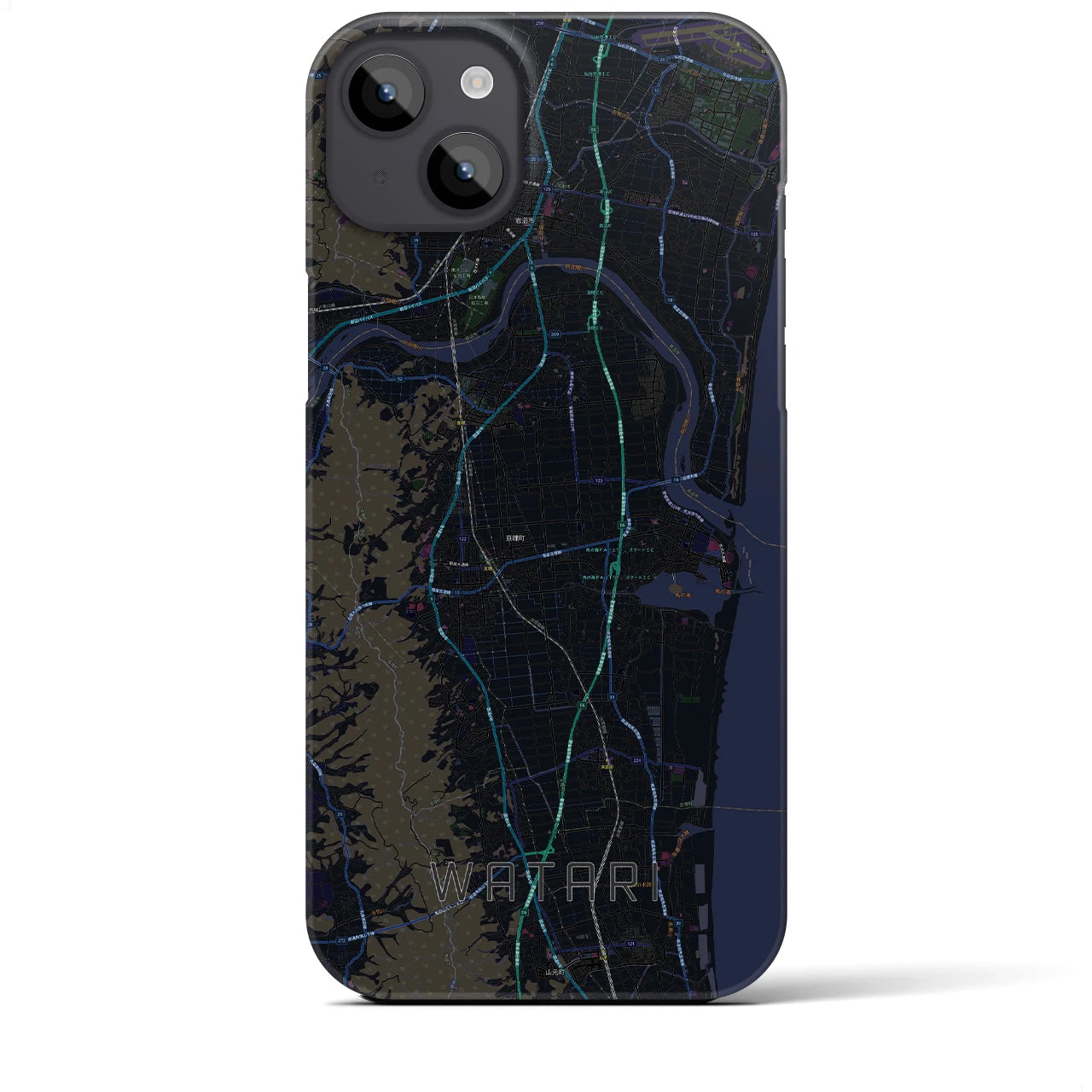 【亘理(宮城県)】地図柄iPhoneケース(バックカバータイプ)