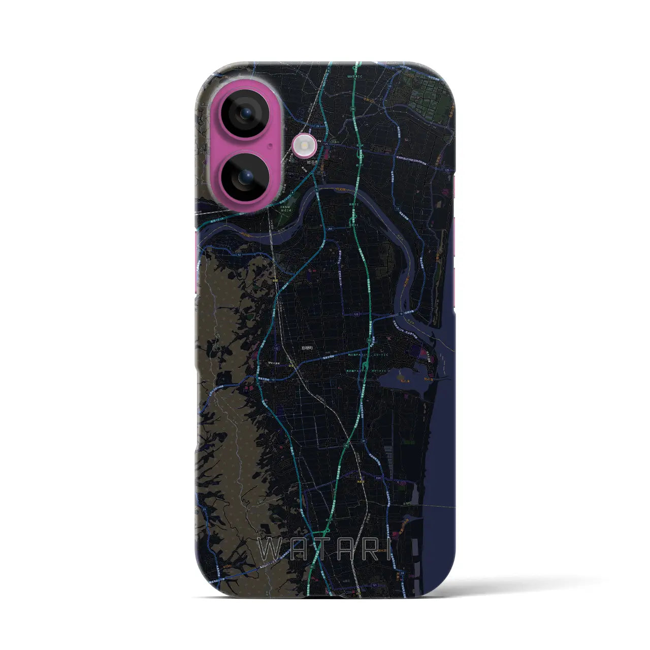 【亘理(宮城県)】地図柄iPhoneケース(バックカバータイプ)