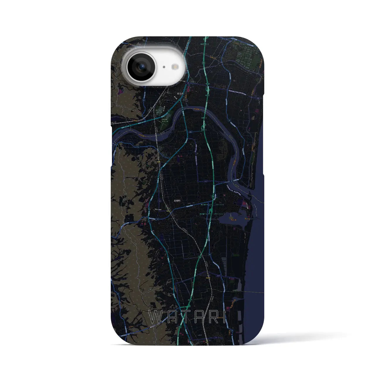 【亘理(宮城県)】地図柄iPhoneケース(バックカバータイプ)