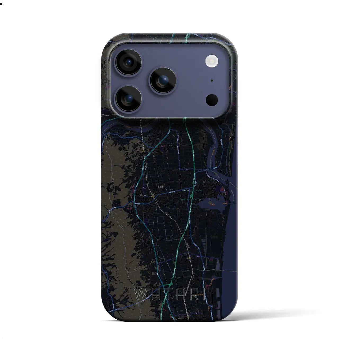 【亘理(宮城県)】地図柄iPhoneケース(バックカバータイプ)