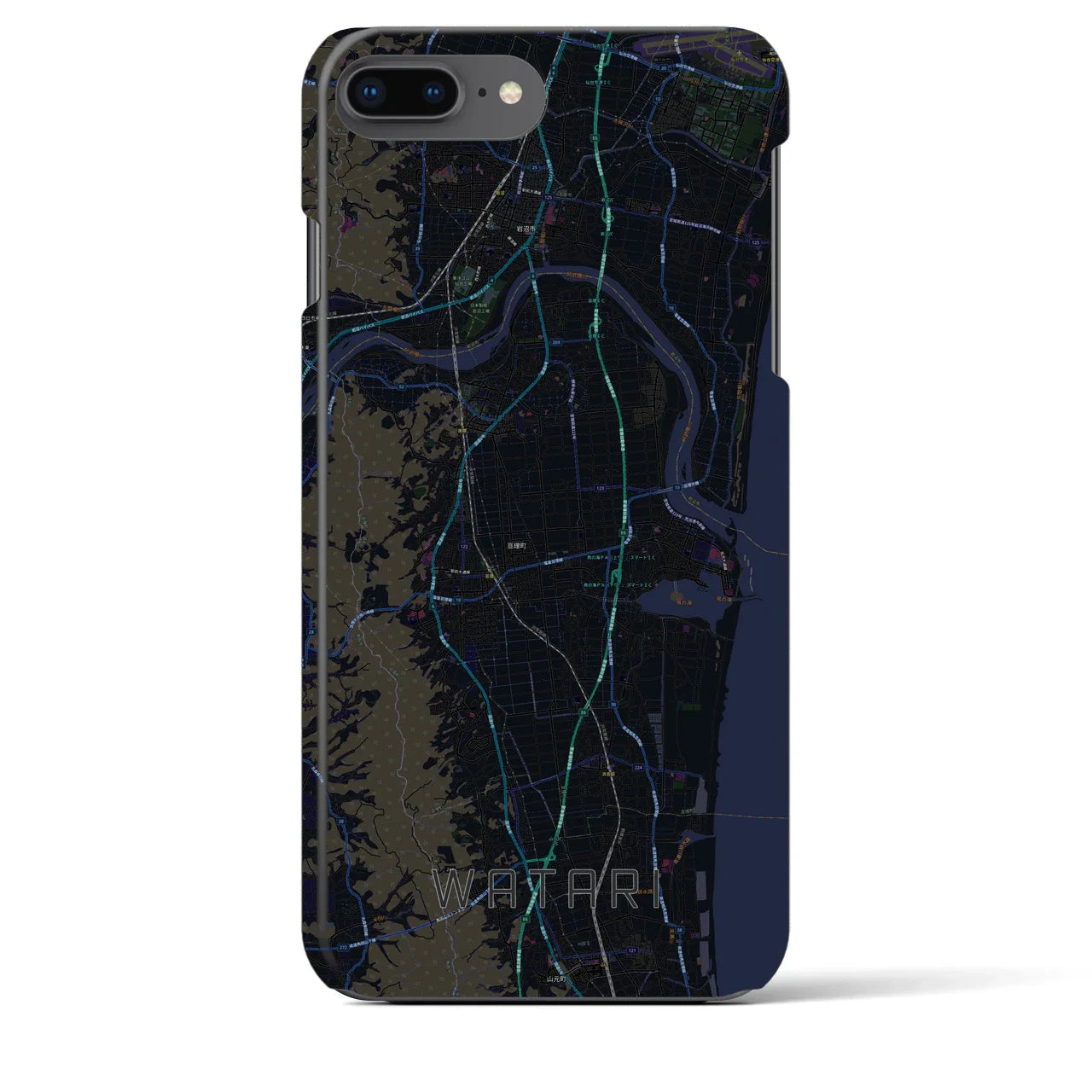 【亘理(宮城県)】地図柄iPhoneケース(バックカバータイプ)