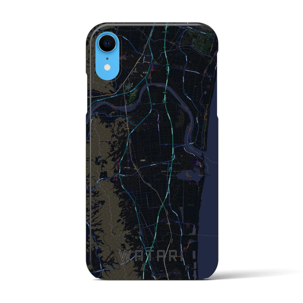 【亘理(宮城県)】地図柄iPhoneケース(バックカバータイプ)