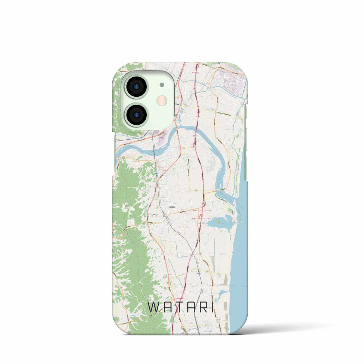 【亘理(宮城県)】地図柄iPhoneケース(バックカバータイプ)