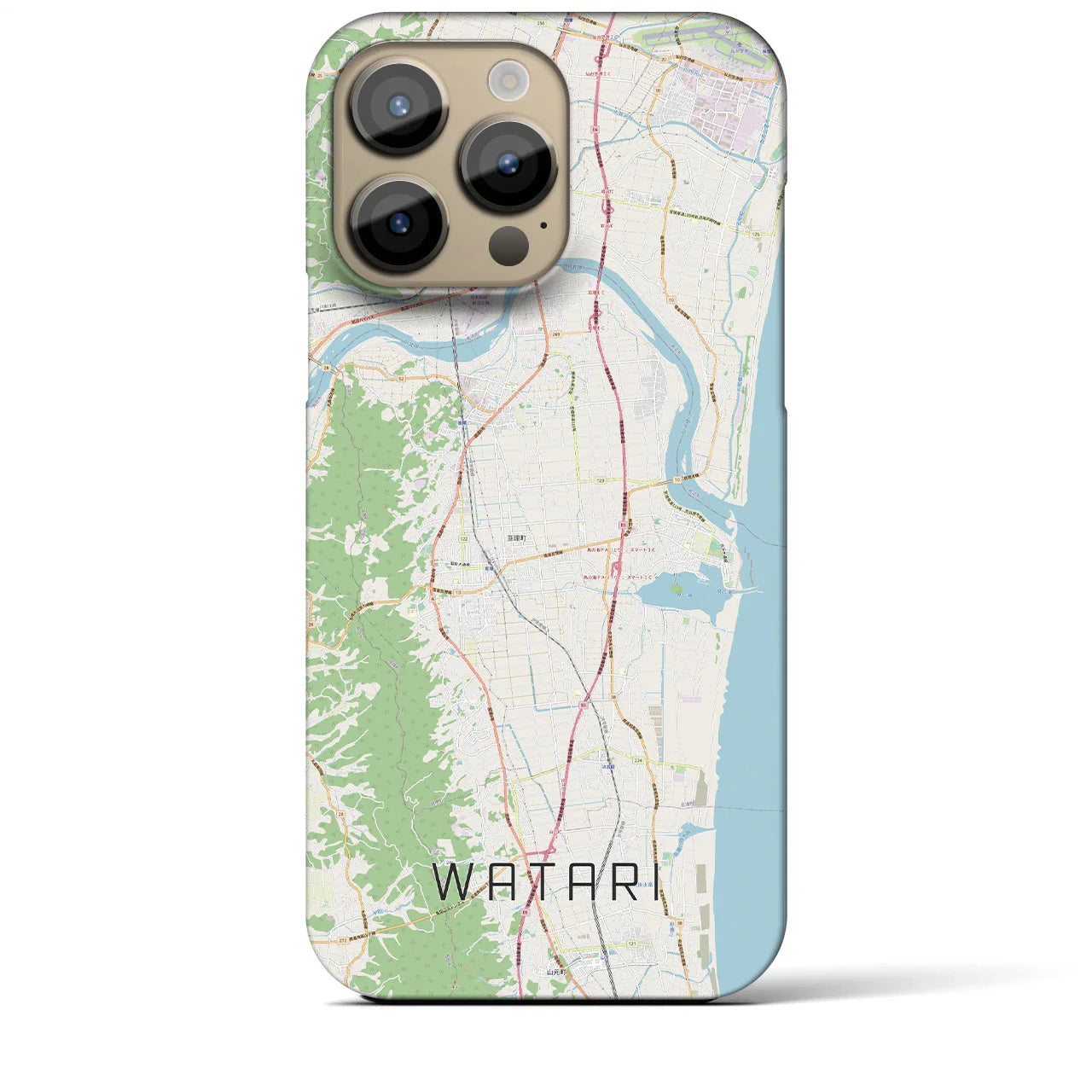 【亘理(宮城県)】地図柄iPhoneケース(バックカバータイプ)