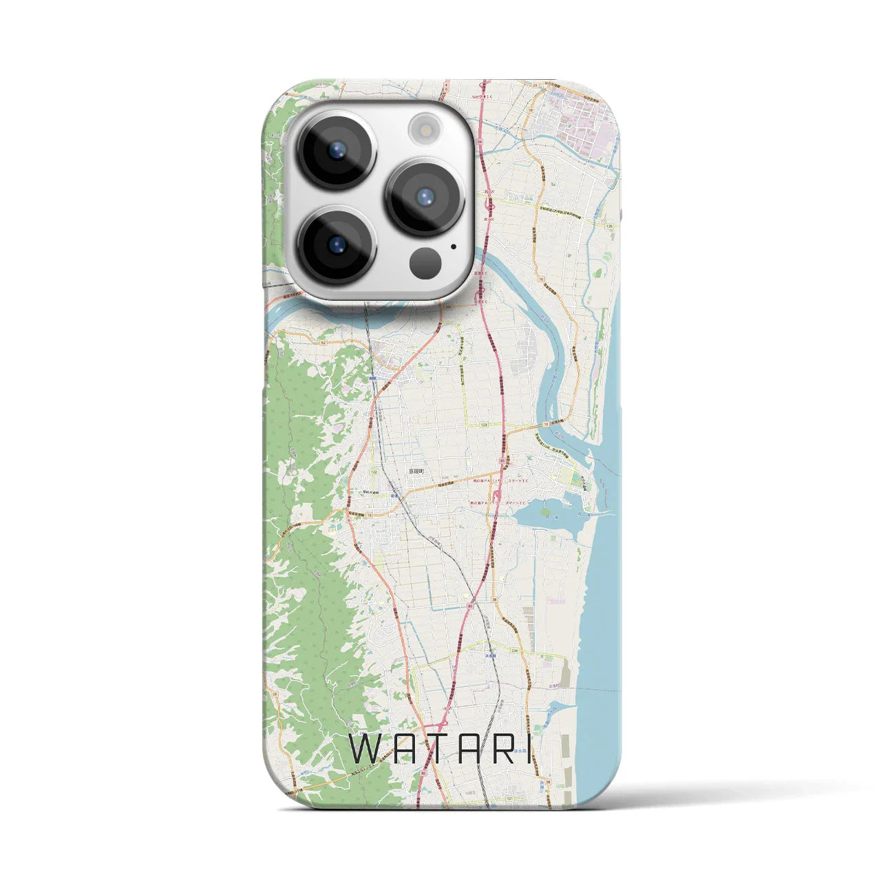 【亘理(宮城県)】地図柄iPhoneケース(バックカバータイプ)