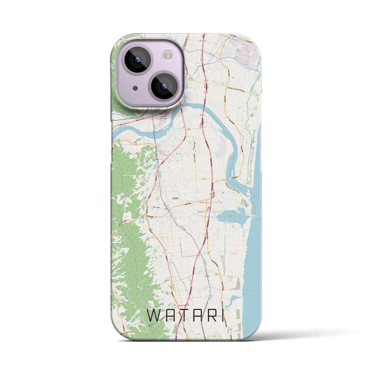 【亘理(宮城県)】地図柄iPhoneケース(バックカバータイプ)