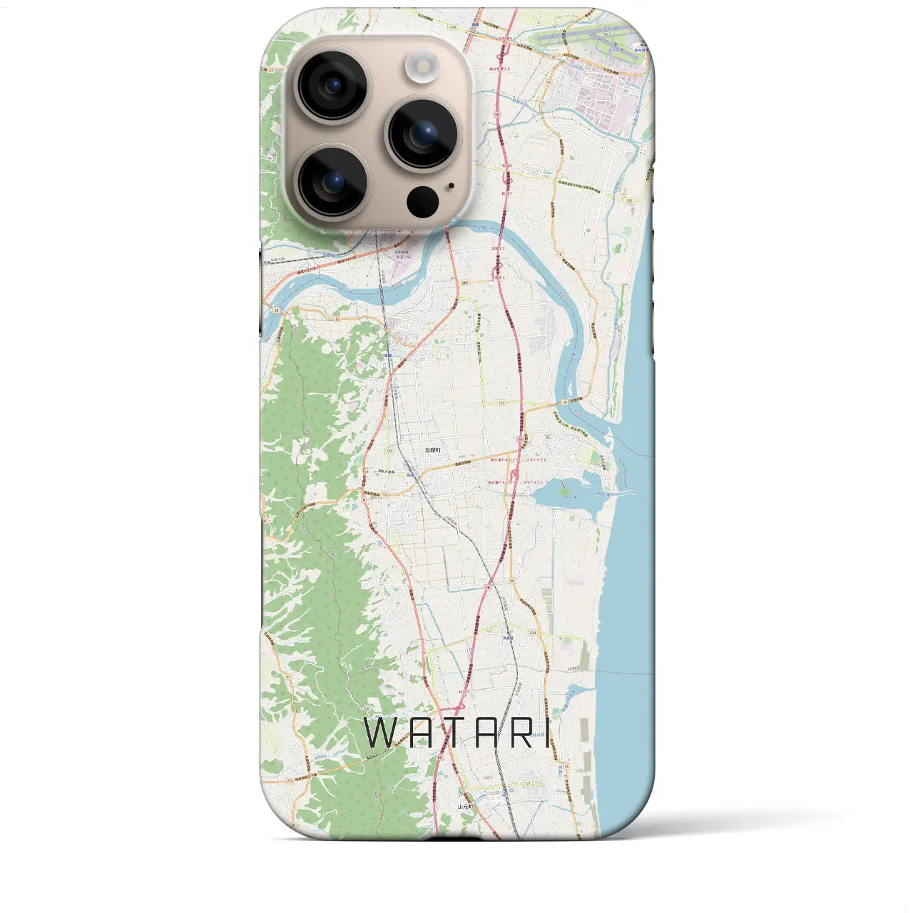 【亘理(宮城県)】地図柄iPhoneケース(バックカバータイプ)