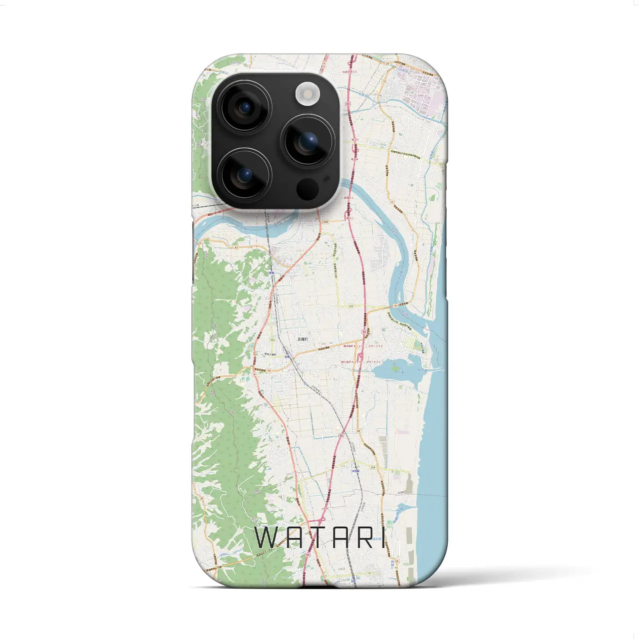 【亘理(宮城県)】地図柄iPhoneケース(バックカバータイプ)