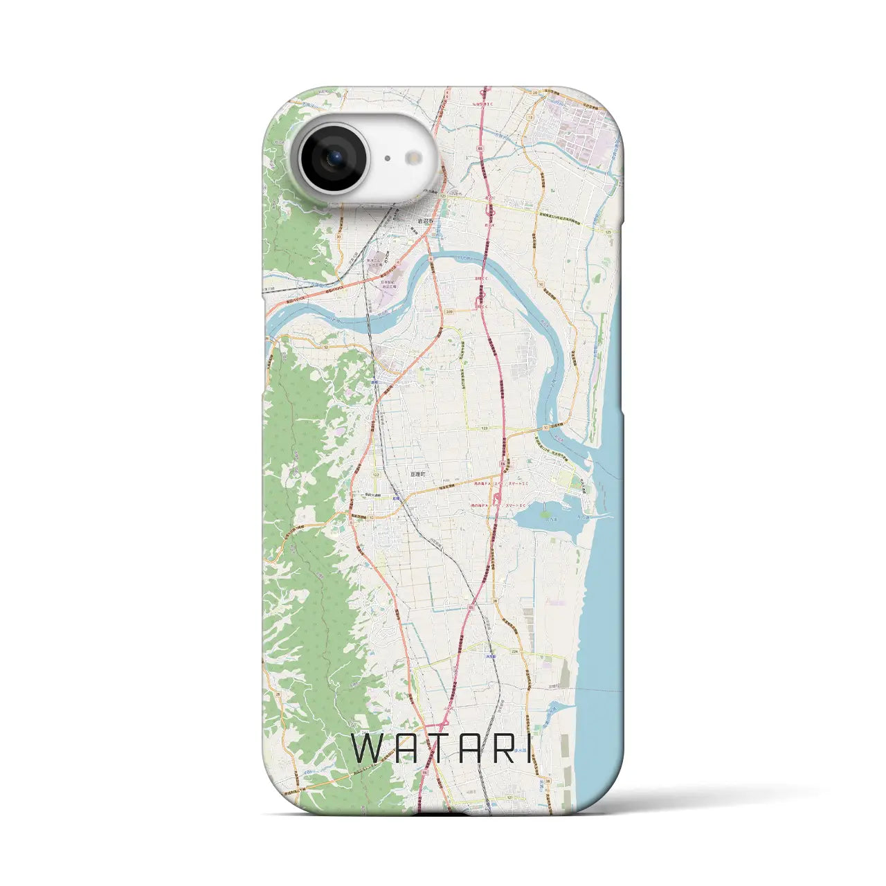 【亘理(宮城県)】地図柄iPhoneケース(バックカバータイプ)