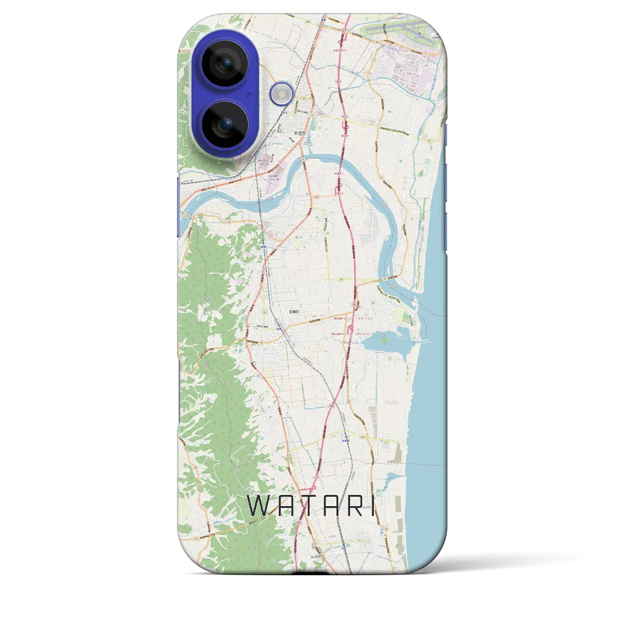 【亘理(宮城県)】地図柄iPhoneケース(バックカバータイプ)ナチュラル・iPhone 16 Pro Max 用